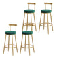 Low Back Metal Barstool Industrial Armless Bar Stool with Footrest