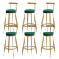 Low Back Metal Barstool Industrial Armless Bar Stool with Footrest