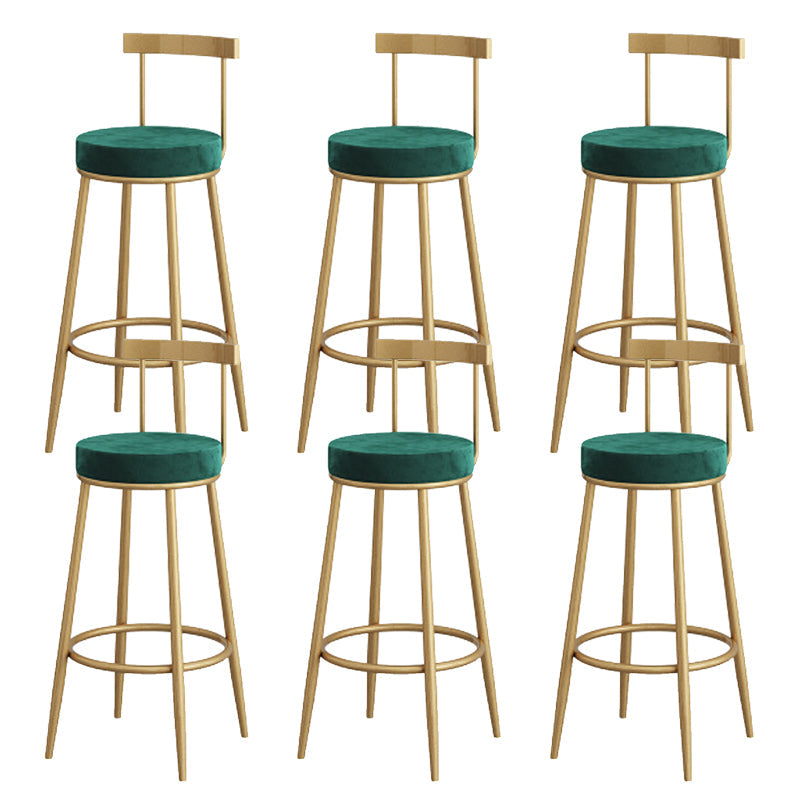 Low Back Metal Barstool Industrial Armless Bar Stool with Footrest