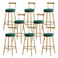 Low Back Metal Barstool Industrial Armless Bar Stool with Footrest