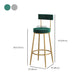Low Back Metal Barstool Industrial Armless Bar Stool with Footrest