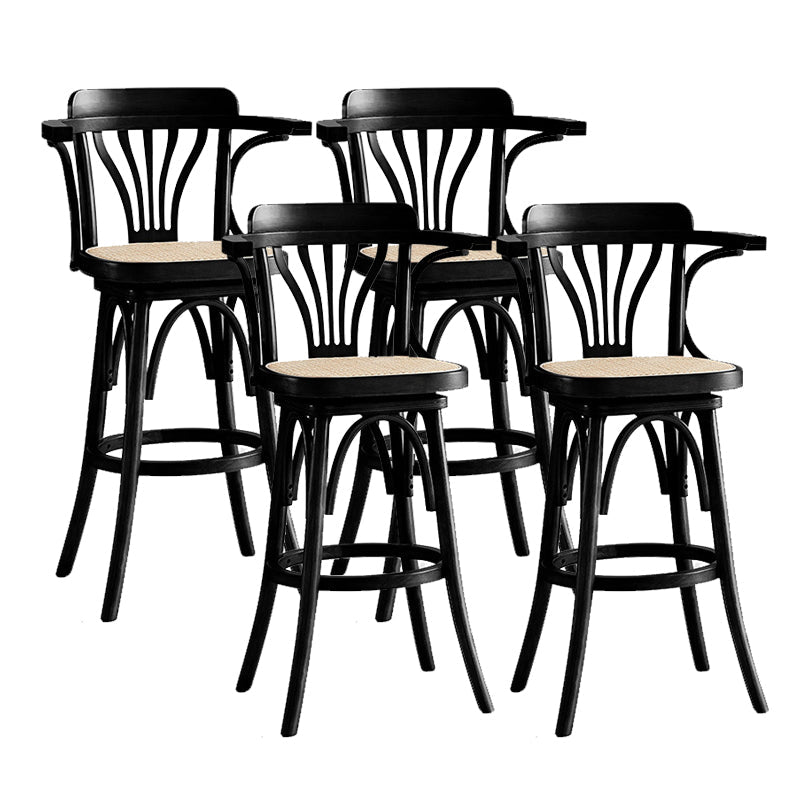 Houten lage achterste bar hoogte ontlasting moderne draaikolk gewapende barkruk