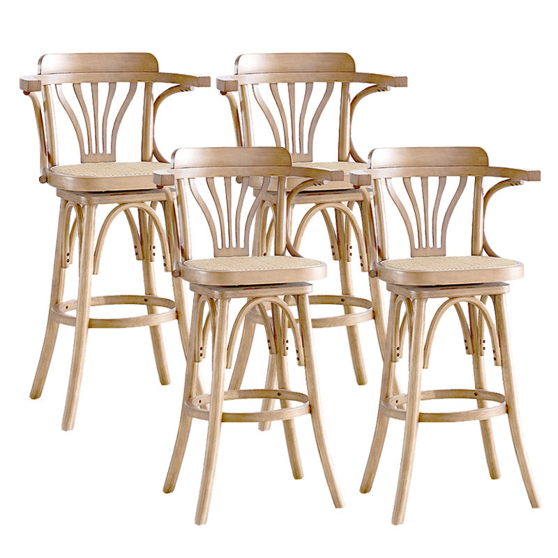 Houten lage achterste bar hoogte ontlasting moderne draaikolk gewapende barkruk