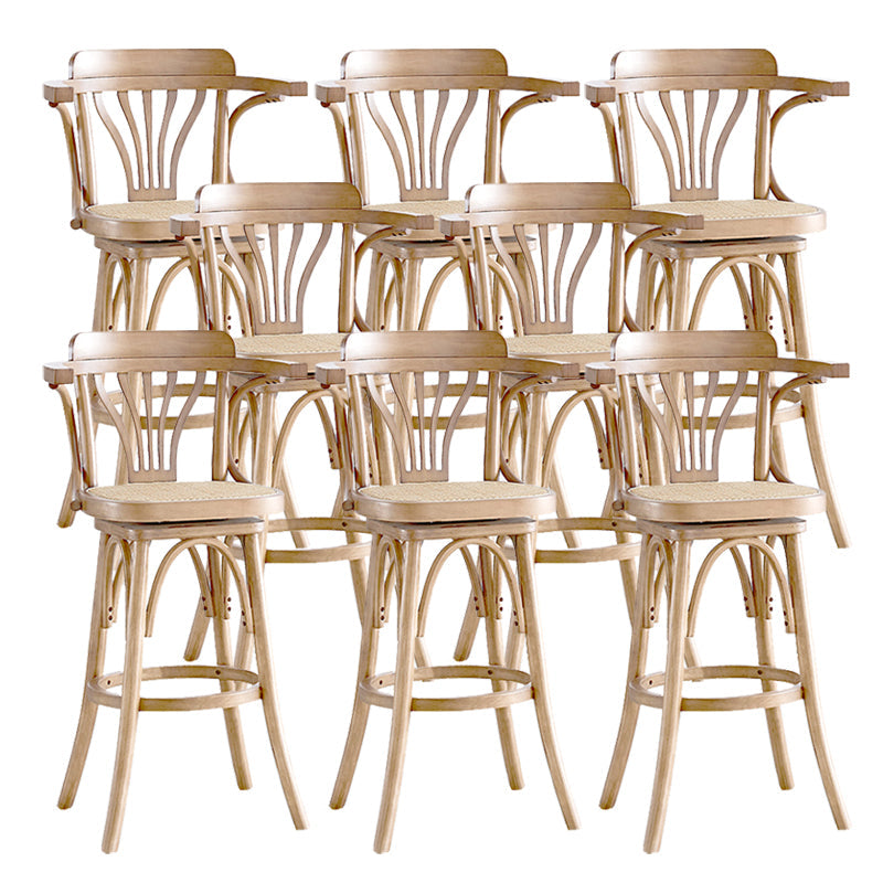 Houten lage achterste bar hoogte ontlasting moderne draaikolk gewapende barkruk