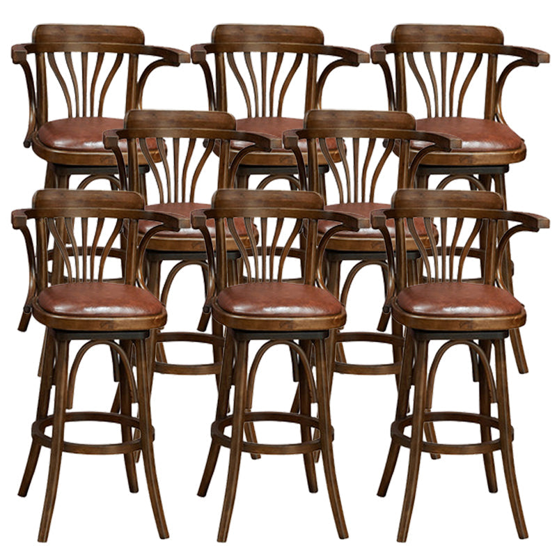 Houten lage achterste bar hoogte ontlasting moderne draaikolk gewapende barkruk