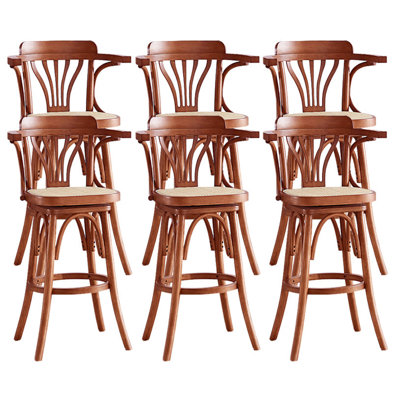 Houten lage achterste bar hoogte ontlasting moderne draaikolk gewapende barkruk