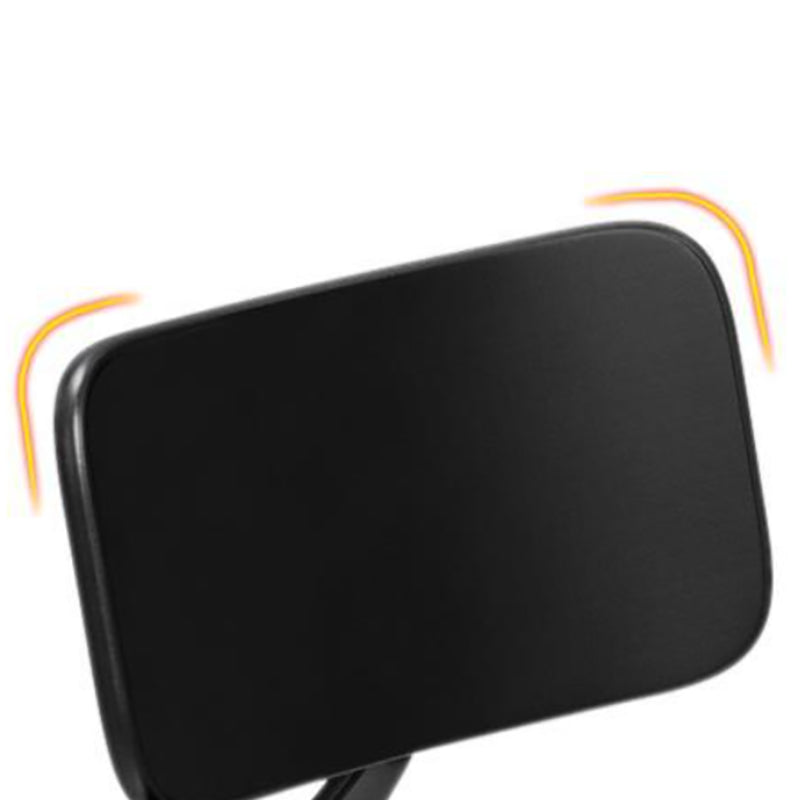 Moderne armloze rugleunkruk IJzeren barkruk met kussen en pedaal voor binnen