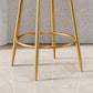 Glam Armless Backrest Counter Stool Iron Counter Stool with Cushion and Pedal Clearhalo 'Bar Furniture' 'Bar Stools' 'bar_stools' 'furn' 'furn_bar_stools' 'Furniture' 'Kitchen & Dining Furniture' 6580111