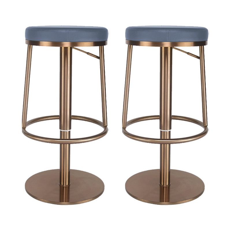 Glam Style Bar Stool Leather Backless Counter Stool for Bristol