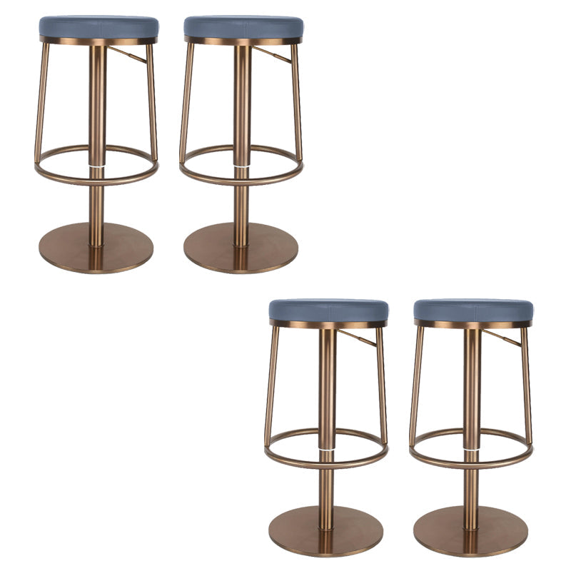 Glam Style Bar Stool Leather Backless Counter Stool for Bristol