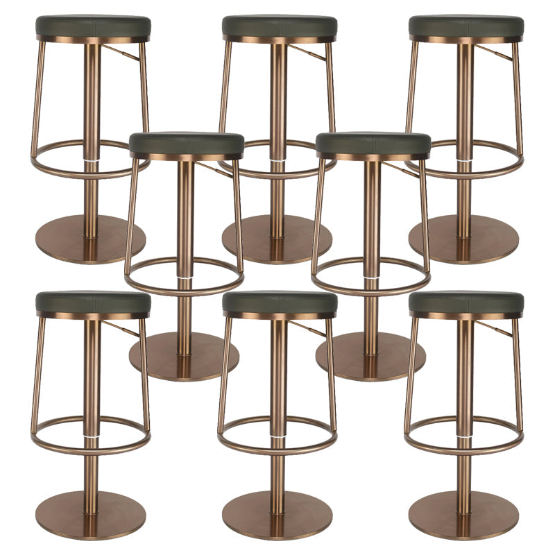 Glam Style Bar Stool Leather Backless Counter Stool for Bristol