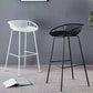 Industrial Metal Dining Stool Backless Bar Stool with Footrest