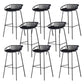 Industrial Metal Dining Stool Backless Bar Stool with Footrest