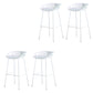 Industrial Metal Dining Stool Backless Bar Stool with Footrest