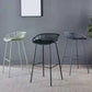 Industrial Metal Dining Stool Backless Bar Stool with Footrest