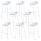 Industrial Metal Dining Stool Backless Bar Stool with Footrest