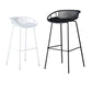 Industrial Metal Dining Stool Backless Bar Stool with Footrest