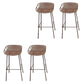Industrial Metal Dining Stool Backless Bar Stool with Footrest
