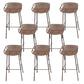 Industrial Metal Dining Stool Backless Bar Stool with Footrest