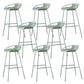 Industrial Metal Dining Stool Backless Bar Stool with Footrest