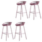 Industrial Metal Dining Stool Backless Bar Stool with Footrest
