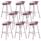 Industrial Metal Dining Stool Backless Bar Stool with Footrest