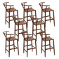 Industrial Low Back Dining Stool Solid Wood Bar Stool with Footrest Wicker Rattan 8 Piece Set Clearhalo 'Bar Furniture' 'Bar Stools' 'bar_stools' 'furn' 'furn_bar_stools' 'Furniture' 'Kitchen & Dining Furniture' 6580354