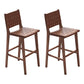 Industrial Low Back Dining Stool Solid Wood Bar Stool with Footrest Faux Leather 2 Piece Set Clearhalo 'Bar Furniture' 'Bar Stools' 'bar_stools' 'furn' 'furn_bar_stools' 'Furniture' 'Kitchen & Dining Furniture' 6580355