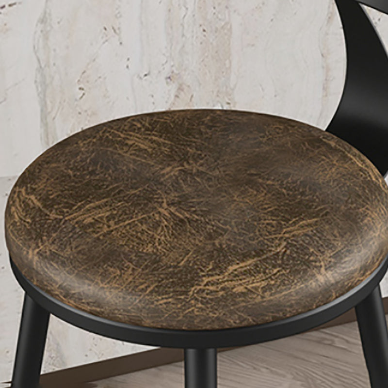 Modern Armless Backrest Counter Stool Iron Bar Stool with Seat and Pedal for Bar Clearhalo 'Bar Furniture' 'Bar Stools' 'bar_stools' 'furn' 'furn_bar_stools' 'Furniture' 'Kitchen & Dining Furniture' 6580376