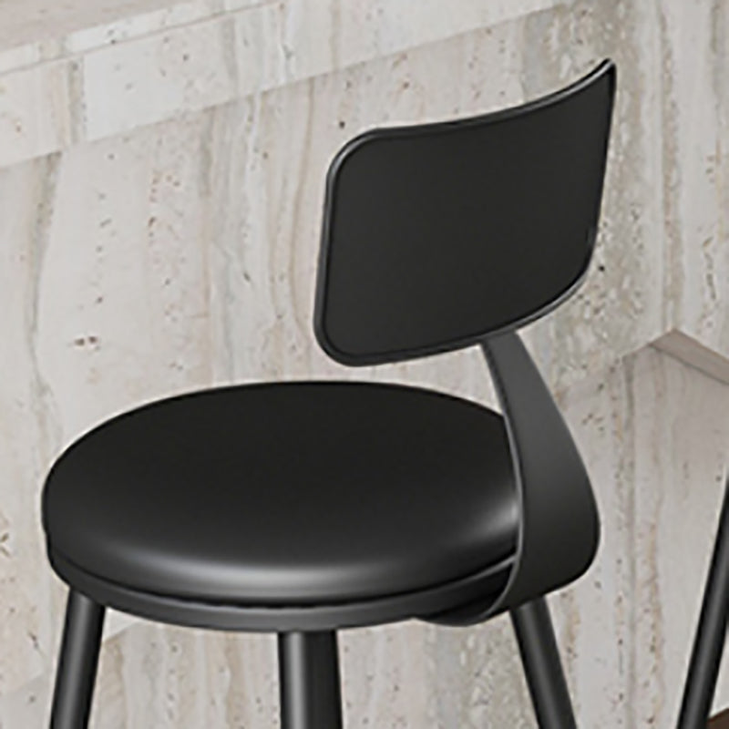 Modern Armless Backrest Counter Stool Iron Bar Stool with Seat and Pedal for Bar Clearhalo 'Bar Furniture' 'Bar Stools' 'bar_stools' 'furn' 'furn_bar_stools' 'Furniture' 'Kitchen & Dining Furniture' 6580378