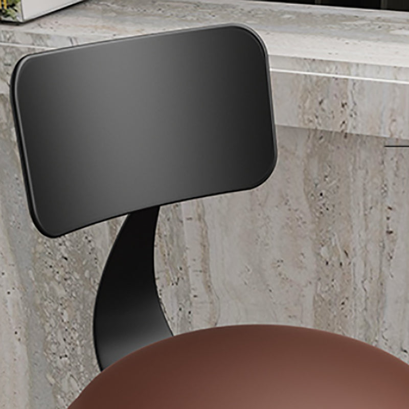 Modern Armless Backrest Counter Stool Iron Bar Stool with Seat and Pedal for Bar Clearhalo 'Bar Furniture' 'Bar Stools' 'bar_stools' 'furn' 'furn_bar_stools' 'Furniture' 'Kitchen & Dining Furniture' 6580381