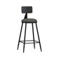 Modern Armless Backrest Counter Stool Iron Bar Stool with Seat and Pedal for Bar Clearhalo 'Bar Furniture' 'Bar Stools' 'bar_stools' 'furn' 'furn_bar_stools' 'Furniture' 'Kitchen & Dining Furniture' 6580385