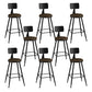 Modern Armless Backrest Counter Stool Iron Bar Stool with Seat and Pedal for Bar Tan 8 Piece Set Counter Stool(26"H) Clearhalo 'Bar Furniture' 'Bar Stools' 'bar_stools' 'furn' 'furn_bar_stools' 'Furniture' 'Kitchen & Dining Furniture' 6580389