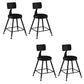 Modern Armless Backrest Counter Stool Iron Bar Stool with Seat and Pedal for Bar Black 4 Piece Set Short Stool(18"H) Clearhalo 'Bar Furniture' 'Bar Stools' 'bar_stools' 'furn' 'furn_bar_stools' 'Furniture' 'Kitchen & Dining Furniture' 6580405