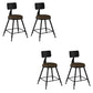 Modern Armless Backrest Counter Stool Iron Bar Stool with Seat and Pedal for Bar Tan 4 Piece Set Short Stool(18"H) Clearhalo 'Bar Furniture' 'Bar Stools' 'bar_stools' 'furn' 'furn_bar_stools' 'Furniture' 'Kitchen & Dining Furniture' 6580413