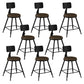 Modern Armless Backrest Counter Stool Iron Bar Stool with Seat and Pedal for Bar Tan 8 Piece Set Short Stool(18"H) Clearhalo 'Bar Furniture' 'Bar Stools' 'bar_stools' 'furn' 'furn_bar_stools' 'Furniture' 'Kitchen & Dining Furniture' 6580414