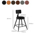 Modern Armless Backrest Counter Stool Iron Bar Stool with Seat and Pedal for Bar Clearhalo 'Bar Furniture' 'Bar Stools' 'bar_stools' 'furn' 'furn_bar_stools' 'Furniture' 'Kitchen & Dining Furniture' 6580415