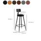 Modern Armless Backrest Counter Stool Iron Bar Stool with Seat and Pedal for Bar Clearhalo 'Bar Furniture' 'Bar Stools' 'bar_stools' 'furn' 'furn_bar_stools' 'Furniture' 'Kitchen & Dining Furniture' 6580417