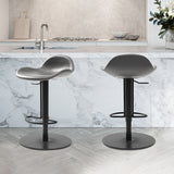 Leather Bar Stool Adjustable Backrest Swivel Counter Stool for Bristol