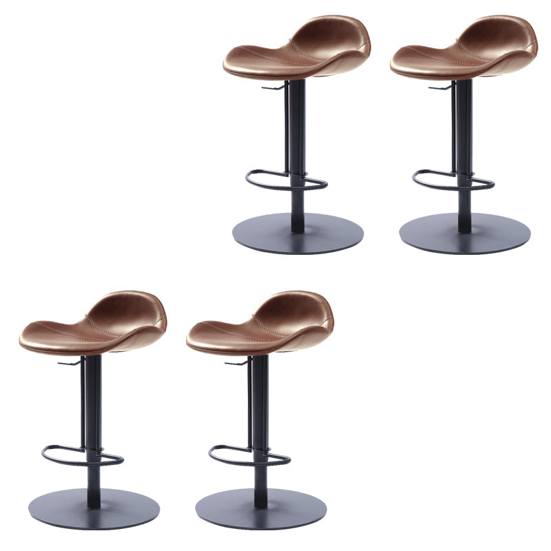 Leather Bar Stool Adjustable Backrest Swivel Counter Stool for Bristol