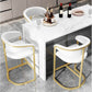 Glam Style Bar Stool Leather Gold Frame Counter Stool for Bristol Clearhalo 'Bar Furniture' 'Bar Stools' 'bar_stools' 'furn' 'furn_bar_stools' 'Furniture' 'Kitchen & Dining Furniture' 6580457