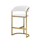 Glam Style Bar Stool Leather Gold Frame Counter Stool for Bristol Clearhalo 'Bar Furniture' 'Bar Stools' 'bar_stools' 'furn' 'furn_bar_stools' 'Furniture' 'Kitchen & Dining Furniture' 6580458