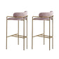 Glam Bar Stool Backrest Upholstered Counter Stool for Bristol