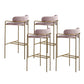 Glam Bar Stool Backrest Upholstered Counter Stool for Bristol