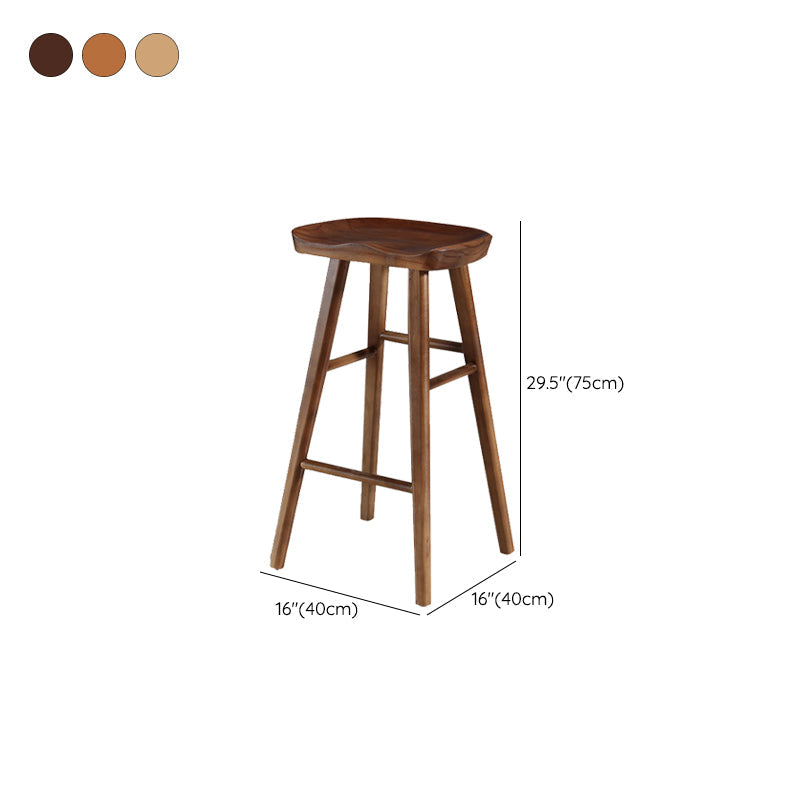 Sgabello da bar in legno massello Sgabello da bancone moderno senza schienale per sala da pranzo