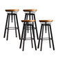 Industrial Dining Stools Adjustable Height Bar Stools with Footrest