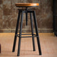 Industrial Dining Stools Adjustable Height Bar Stools with Footrest