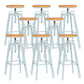 Industrial Dining Stools Adjustable Height Bar Stools with Footrest