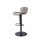 Leather Bar Stool Adjustable Height Backrest Counter Stool for Bristol Grey Black 1 Piece Clearhalo 'Bar Furniture' 'Bar Stools' 'bar_stools' 'furn' 'furn_bar_stools' 'Furniture' 'Kitchen & Dining Furniture' 6580651