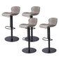 Leather Bar Stool Adjustable Height Backrest Counter Stool for Bristol Grey Black 4 Piece Set Clearhalo 'Bar Furniture' 'Bar Stools' 'bar_stools' 'furn' 'furn_bar_stools' 'Furniture' 'Kitchen & Dining Furniture' 6580654